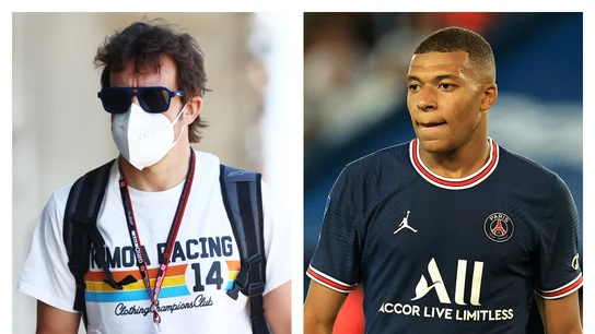 Fernando Alonso y Kylian Mbappé Fernando Alonso y Kylian Mbappé