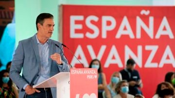 Pedro Sánchez en el acto en Jaén