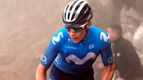'Superman' López, en La Vuelta con Movistar 'Superman' López, en La Vuelta con Movistar