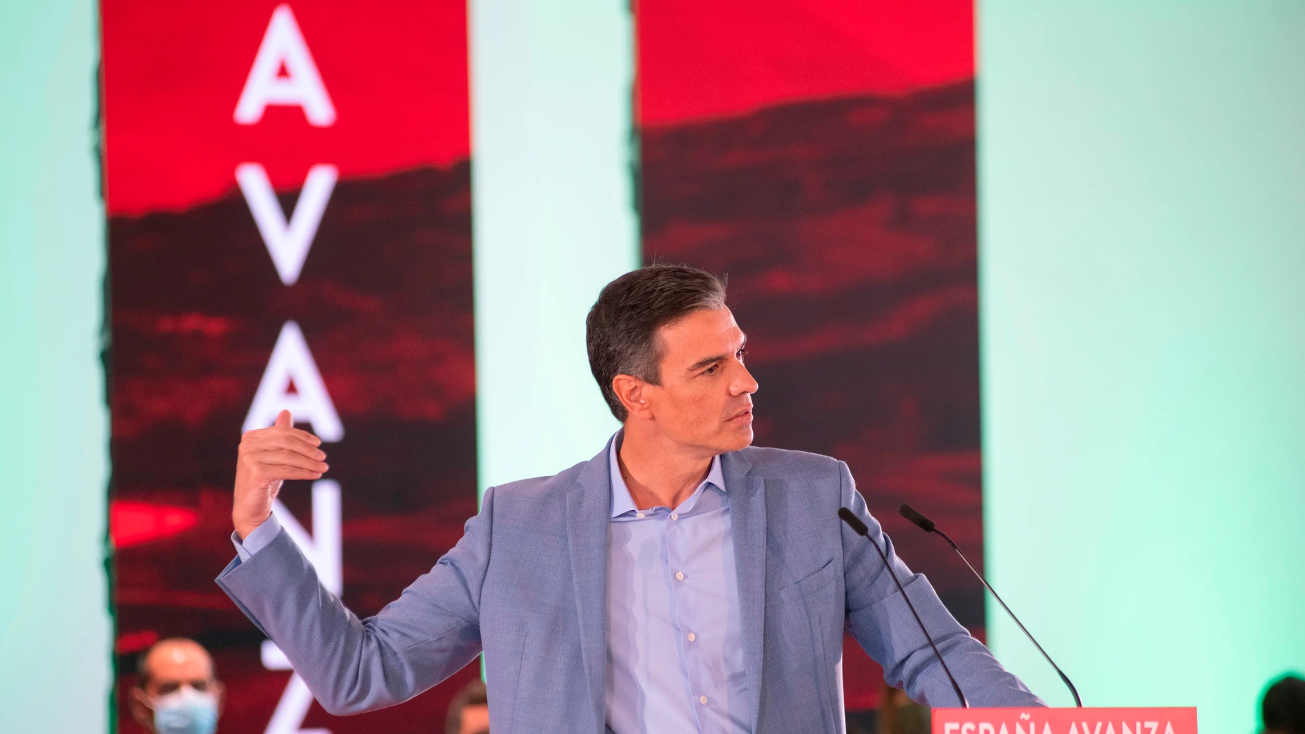 El presidente del Gobierno, Pedro Sánchez, durante un acto del PSOE celebrado en Jaén
