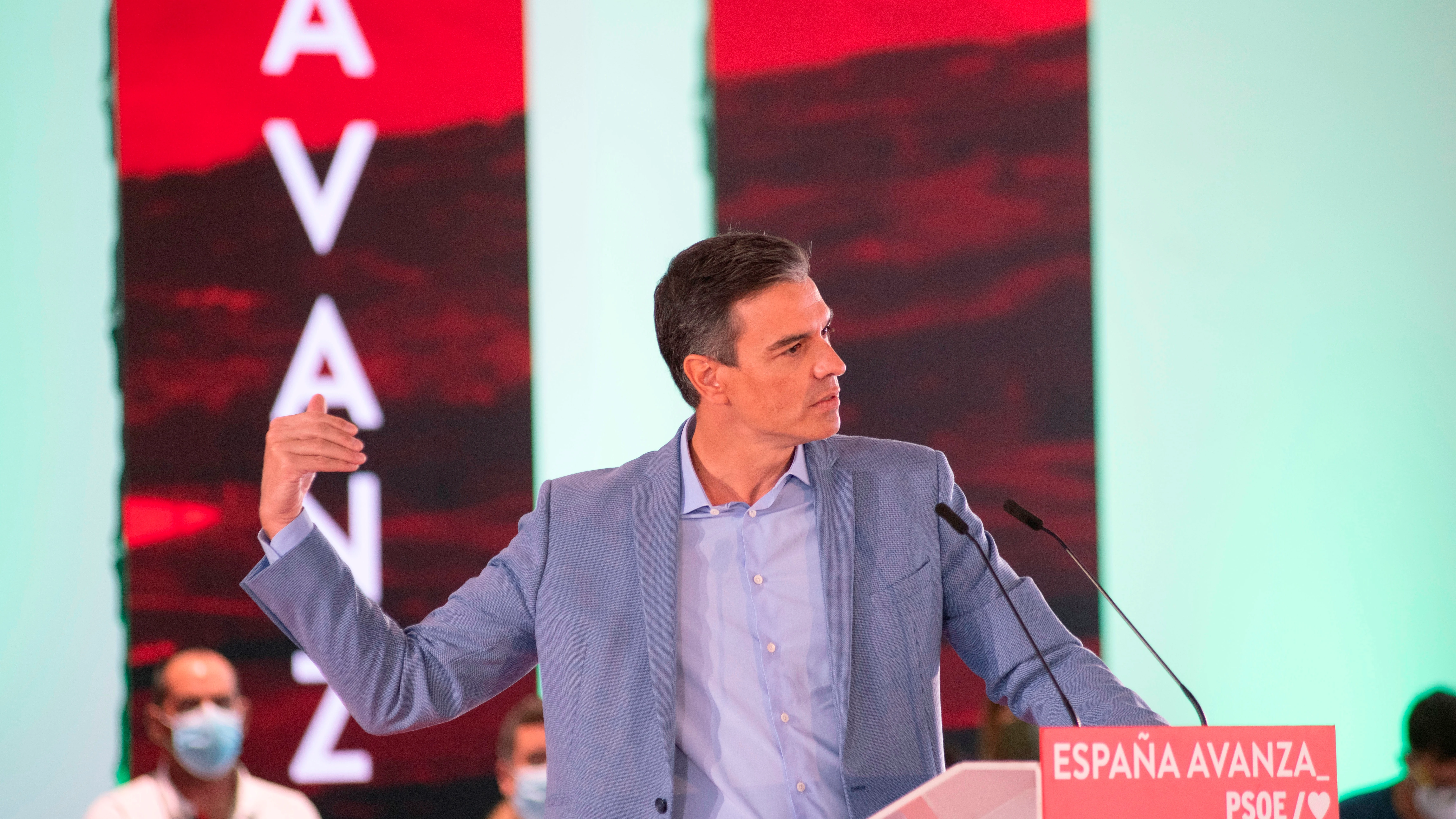 El presidente del Gobierno, Pedro Sánchez, durante un acto del PSOE celebrado en Jaén