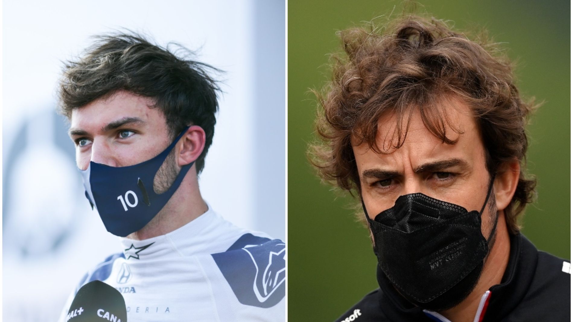 Pierre Gasly y Fernando Alonso