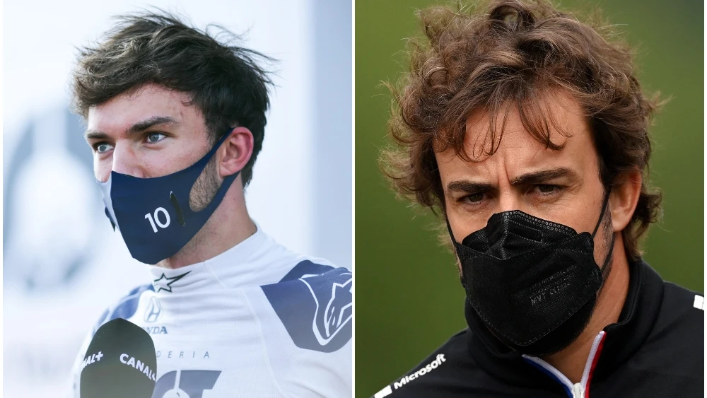 Pierre Gasly y Fernando Alonso