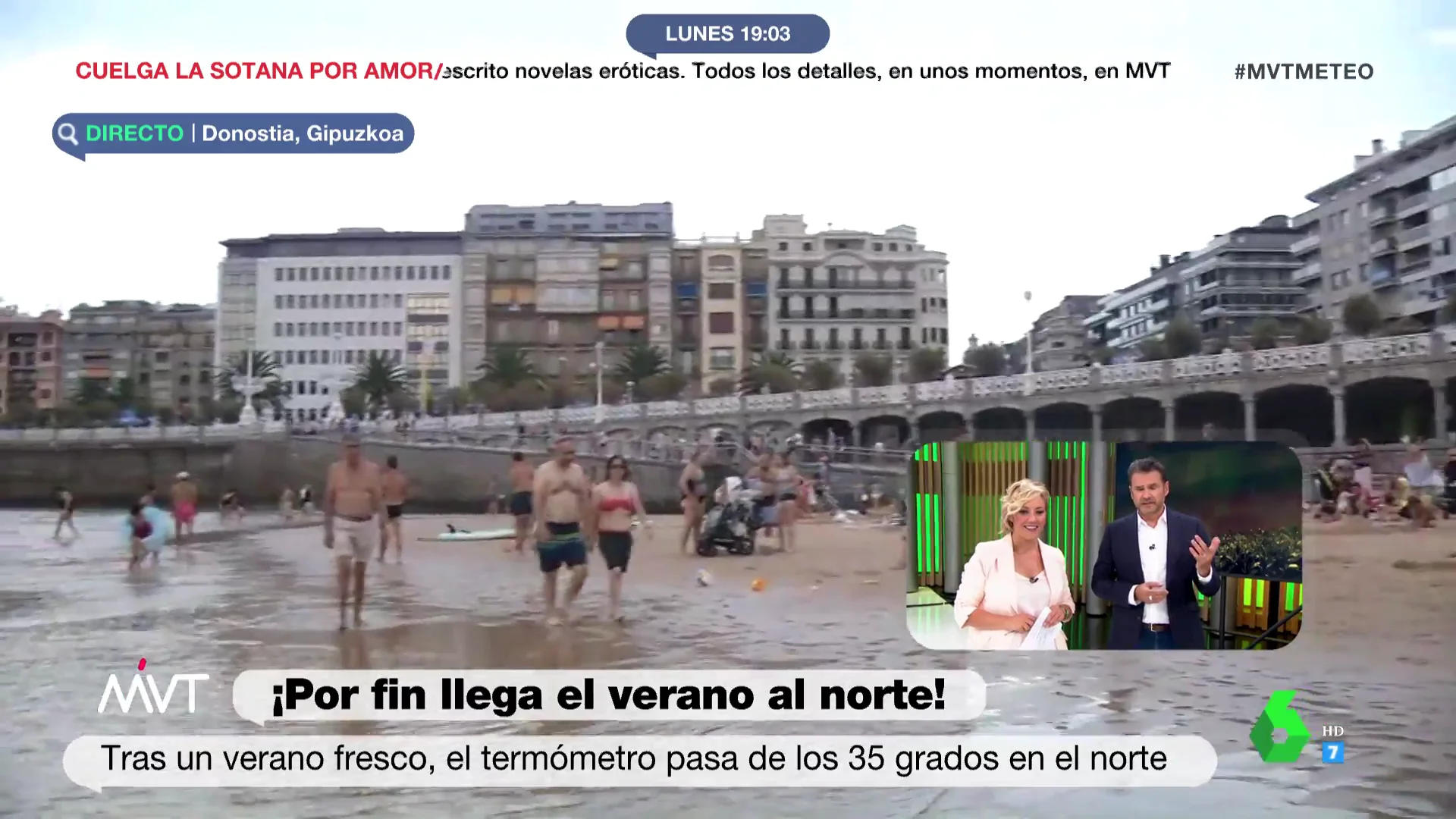 Las bromas de Iñaki López y Cristina Pardo sobre el verano en Euskadi: "Duró una hora el 6 de julio"