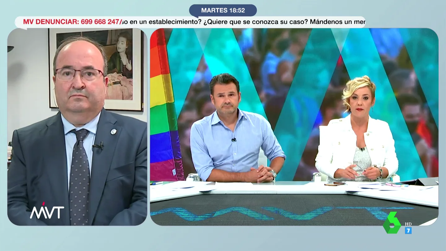 Miquel Iceta, sobre las agresiones homófobas: "Los que no condenan se convierten en cómplices" Miquel Iceta, sobre las agresiones homófobas: "Los que no condenan se convierten en cómplices"