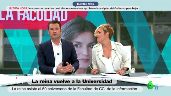 El consejo de Cristina Pardo a I&ntilde;aki L&oacute;pez tras hacer un comentario de la reina Letizia: "Sal de ese charco"