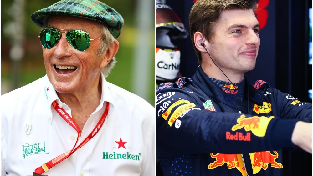 Jackie Steward y Max Verstappen