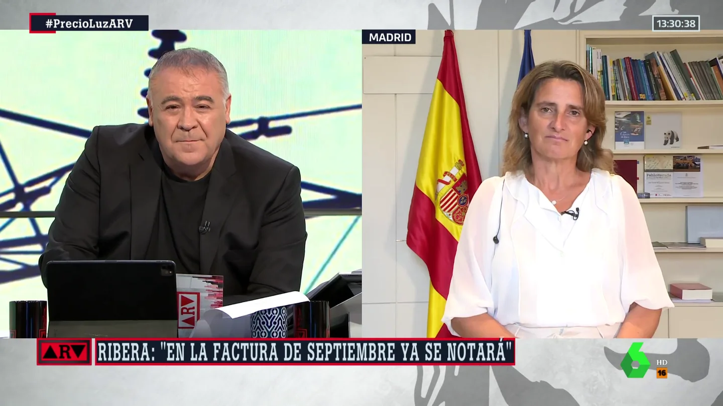 Entrevista a Teresa Ribera en Al Rojo Vivo Entrevista a Teresa Ribera en Al Rojo Vivo