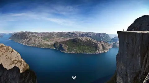 La roca del púlpito. Mirador. Noruega La roca del púlpito. Mirador. Noruega