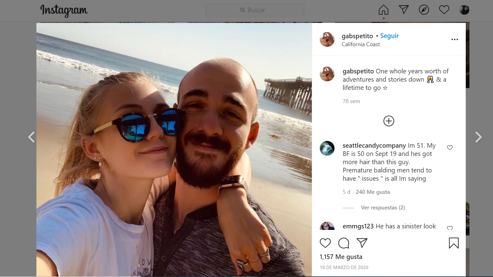 Fotografía de la pareja, Gabby Petito y Brian Laundrie, publicada en sus redes sociales.