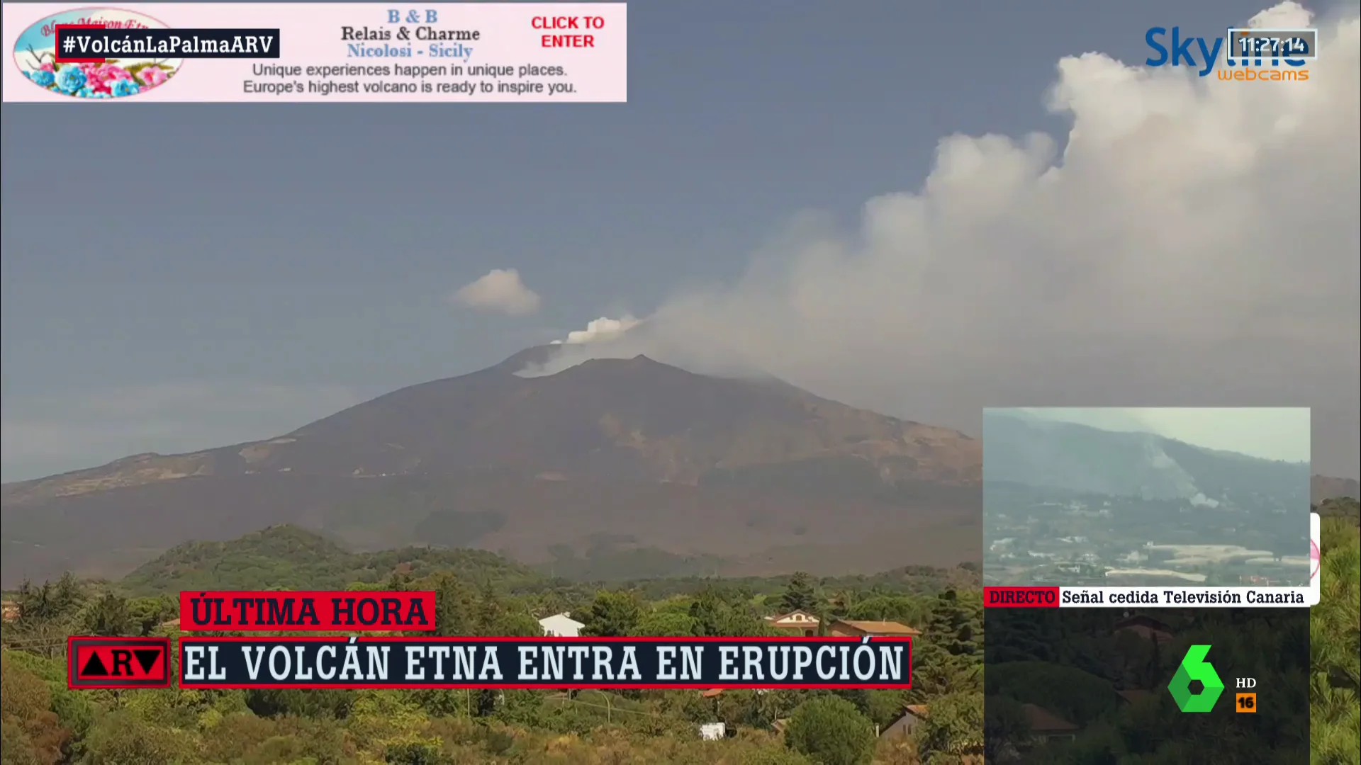 erupcion ETNA