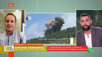 Antonio Hernández, reportero canario que fue testigo de la erupción: "Pensé 'dios mío, si explota una boca donde estamos nosotros'"