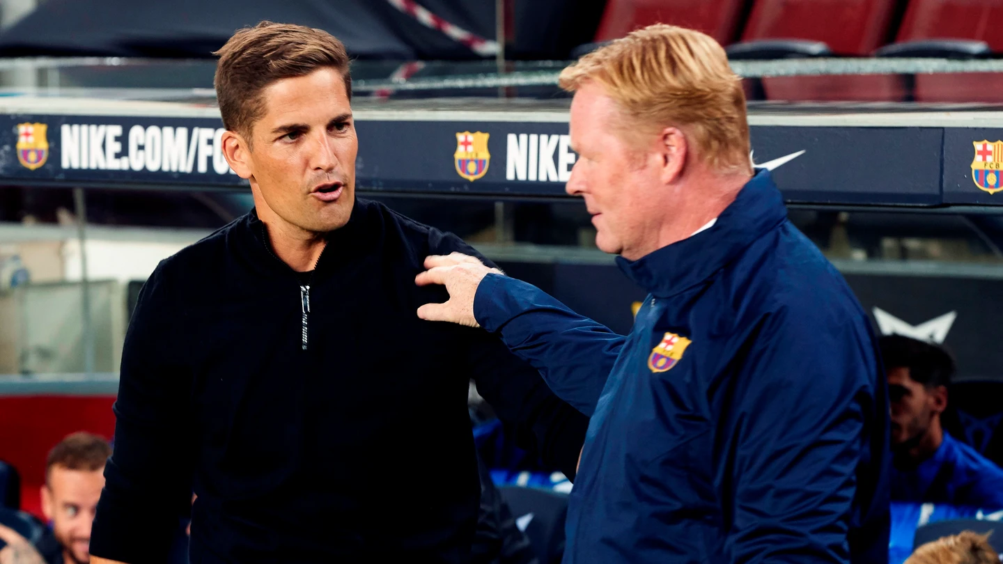 Robert Moreno y Ronald Koeman Robert Moreno y Ronald Koeman