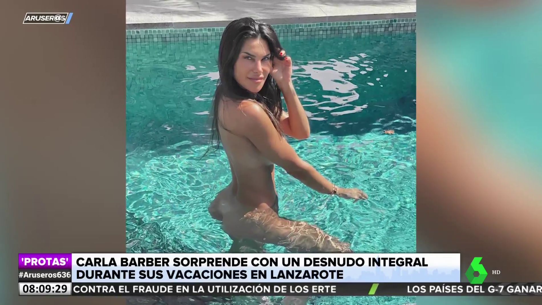 Carla Barber posa completamente desnuda en Lanzarote