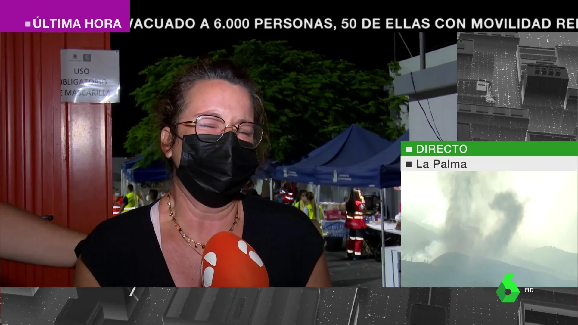 Una vecina de La Palma llora desconsolada al ver su casa bajo la lava: "Tenía toda mi vida ahí, todos mis recuerdos"