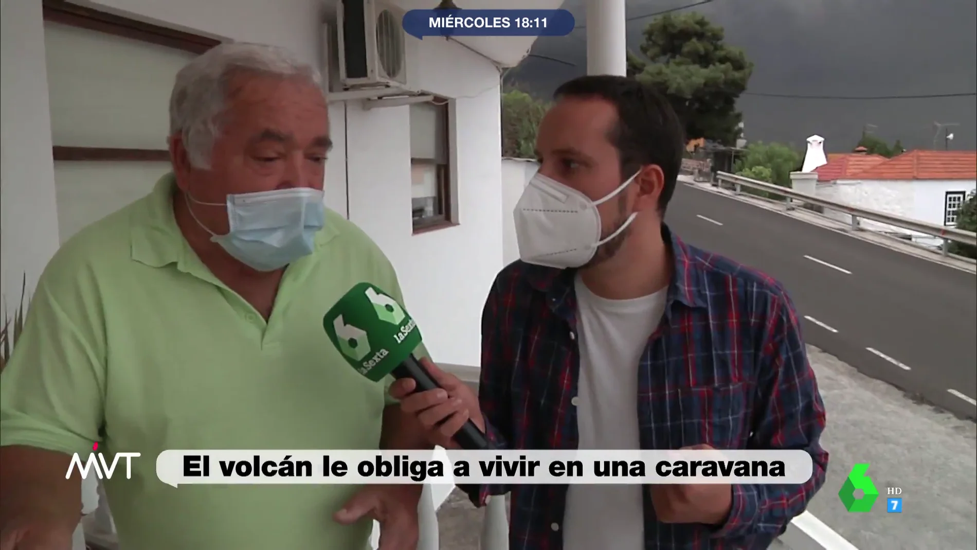 Un reportero de laSexta se queda "en shock" tras entrevistar a uno de los afectados por la erupción en La Palma