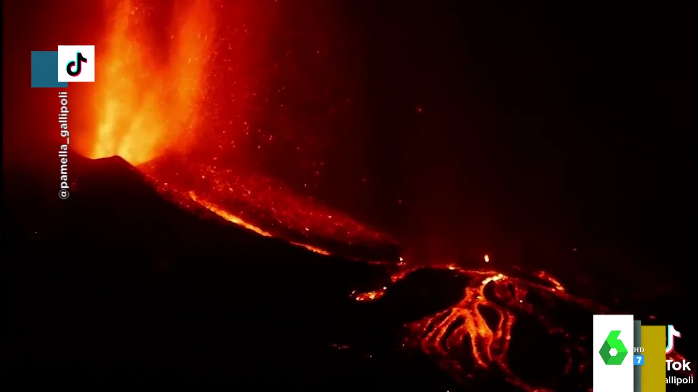 Este es el impactante sonido que se escucha todo el tiempo en los alrededores de la erupción del volcán de La Palma Este es el impactante sonido que se escucha todo el tiempo en los alrededores de la erupción del volcán de La Palma