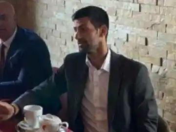 Novak Djokovic con Milan Jolovic
