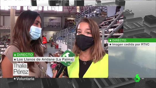 Thalía Pérez, voluntaria de La Palma Thalía Pérez, voluntaria de La Palma