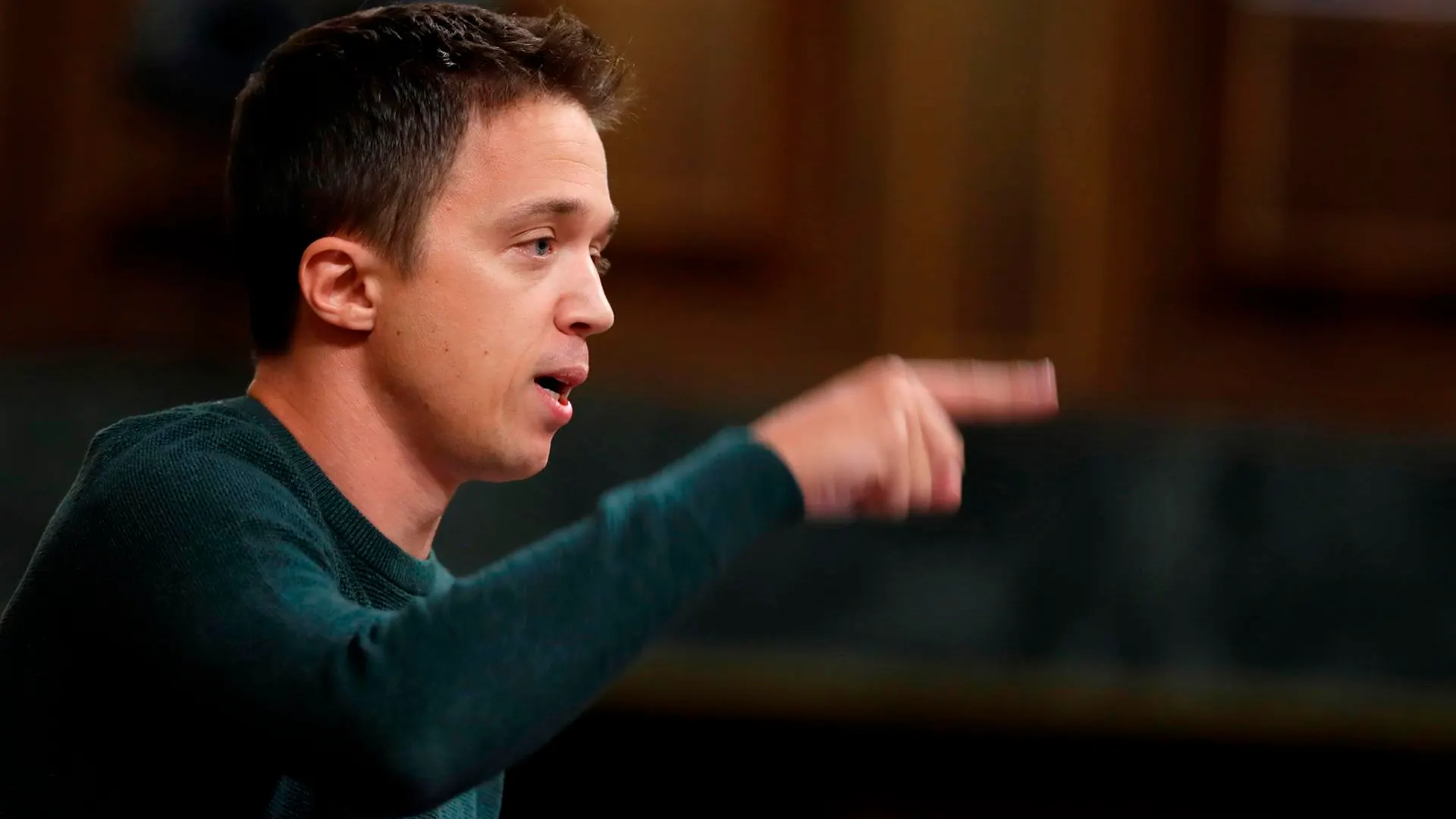 El líder de Más País, Íñigo Errejón, durante un pleno del Congreso de los Diputados.