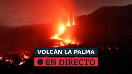 Erupcion del volcán de La Palma en Cumbre Vieja Erupcion del volcán de La Palma en Cumbre Vieja