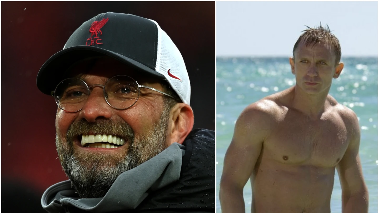 Jürgen Klopp, con Daniel Craig Jürgen Klopp, con Daniel Craig