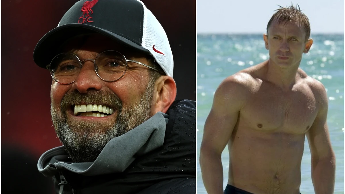 Jürgen Klopp, con Daniel Craig