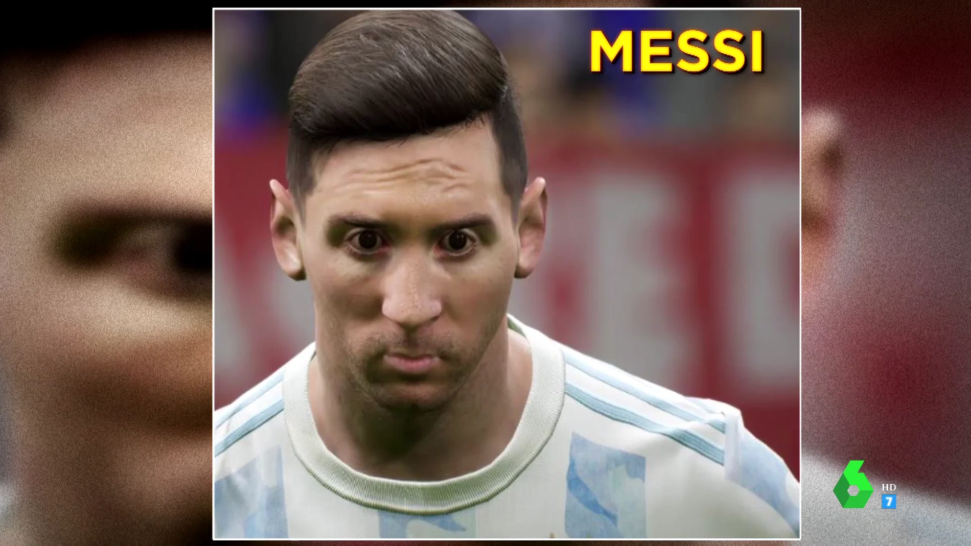 Imagen de Messi en un videojuego