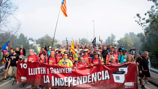 Marcha independentista en Cataluña Marcha independentista en Cataluña