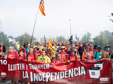 Marcha independentista en Cataluña