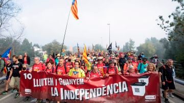 Marcha independentista en Cataluña
