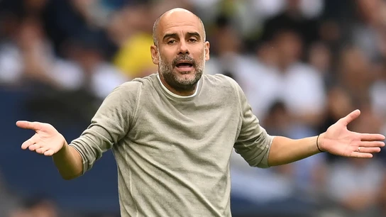 Guardiola, durante un partido Guardiola, durante un partido