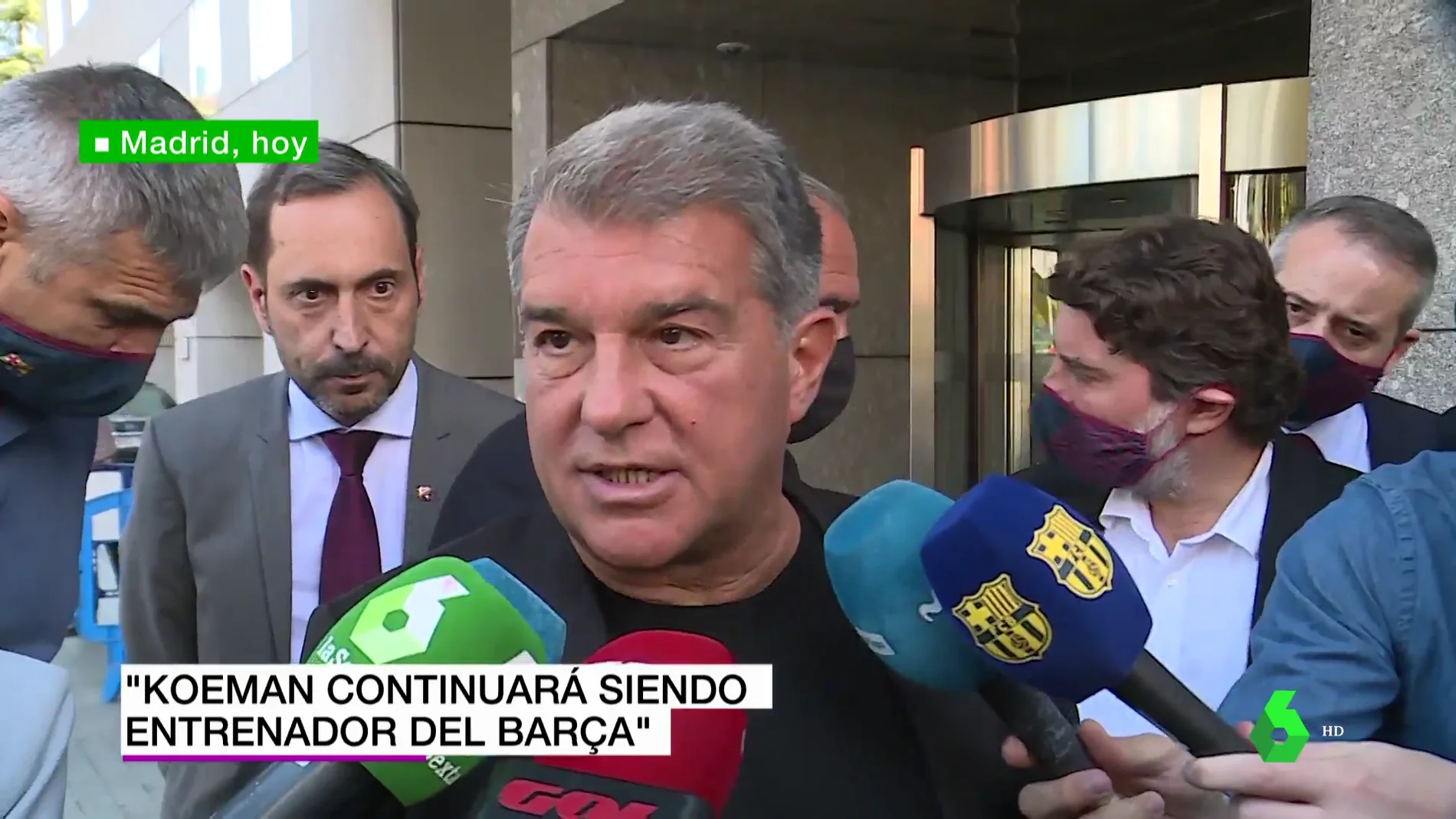 Joan Laporta, plena confianza en Ronald Koeman: "Pase lo que pase, seguirá siendo el entrenador del Barça"