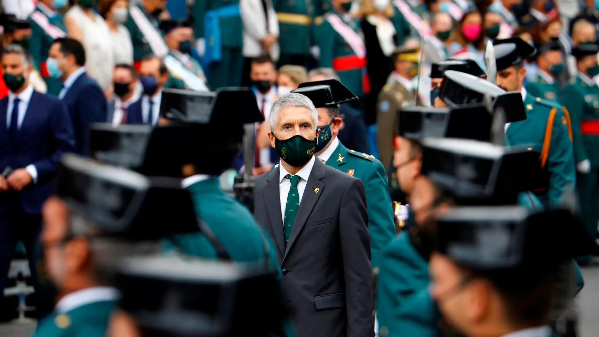 El ministro del Interior, Fernando Grande-Marlaska, asiste al acto central de la celebración de la festividad de la Virgen del Pilar, patrona de la Guardia Civil