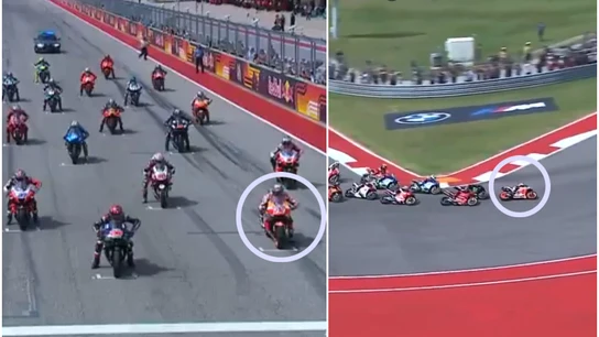 La tremenda salida de Marc Márquez en Austin La tremenda salida de Marc Márquez en Austin