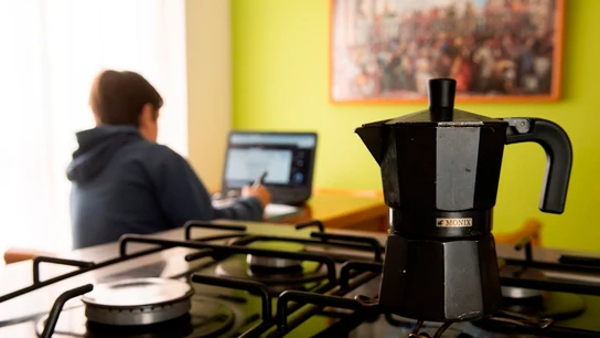 Imagen de una cafetera italiana Imagen de una cafetera italiana