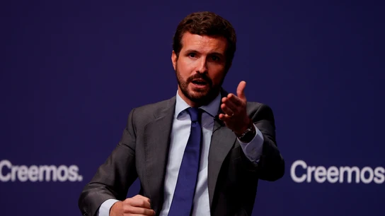 Pablo Casado, durante la convención del PP Pablo Casado, durante la convención del PP