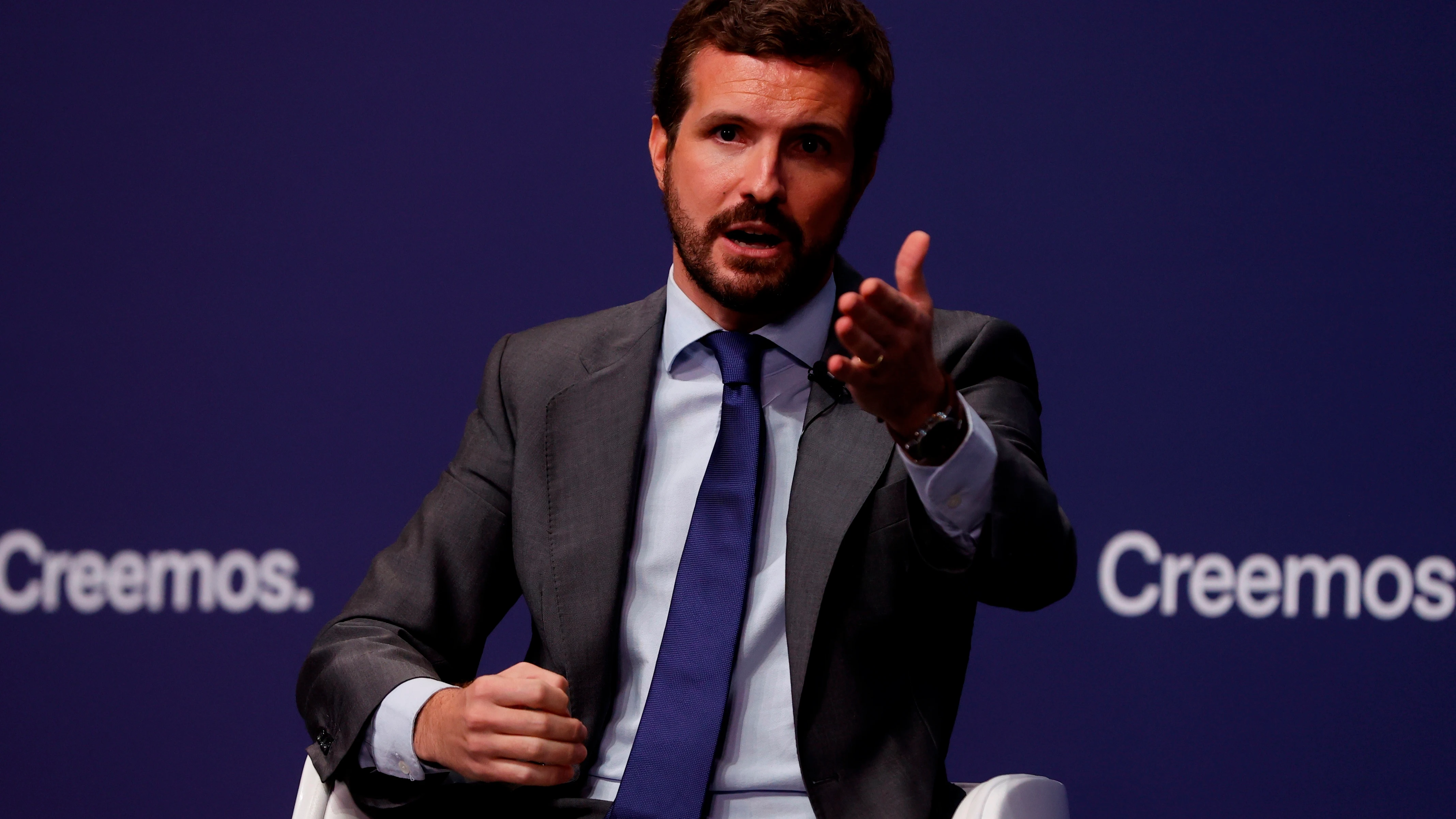 Pablo Casado, durante la convención del PP