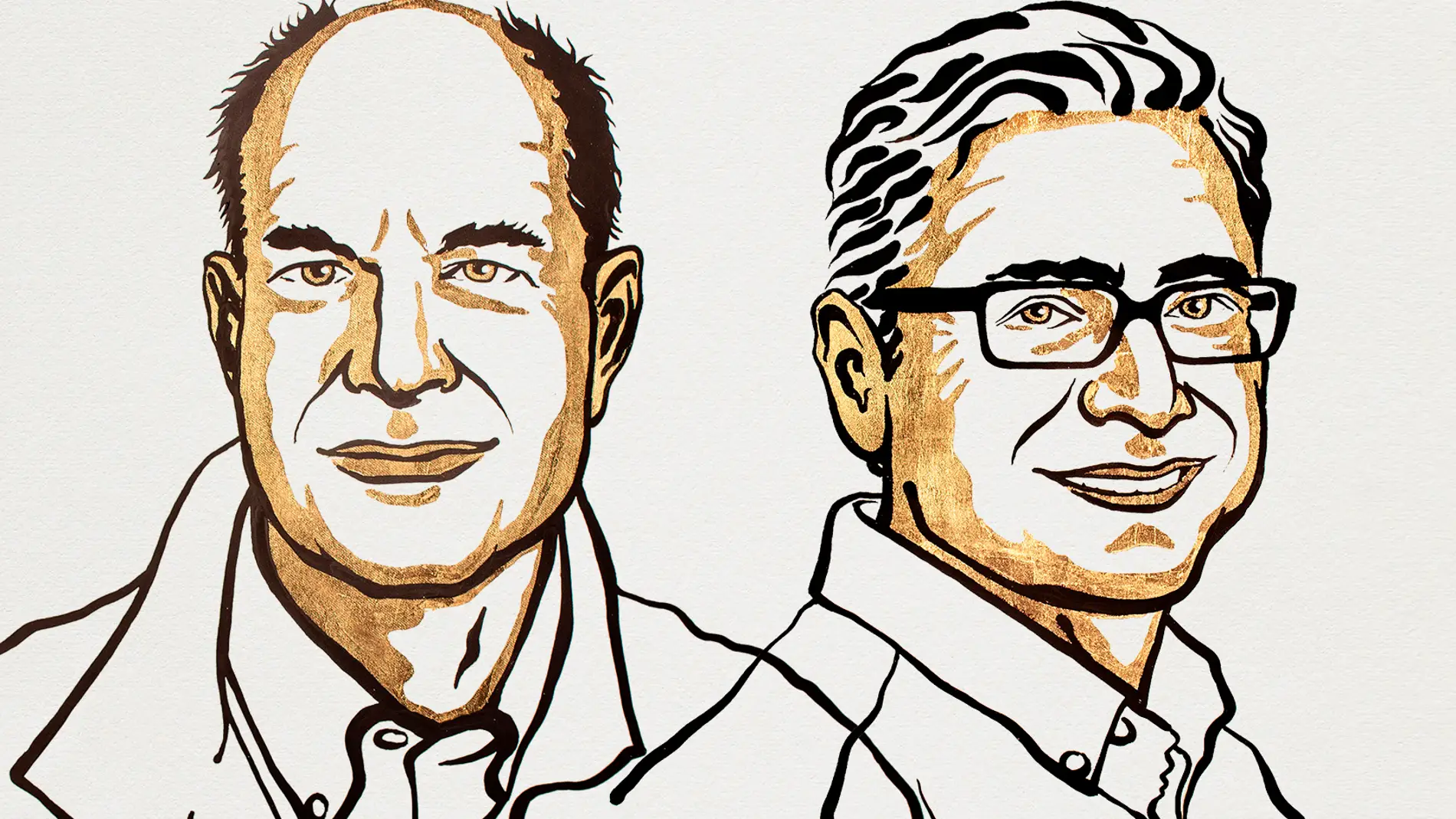 Ilustración de los dos ganadores del premio Nobel