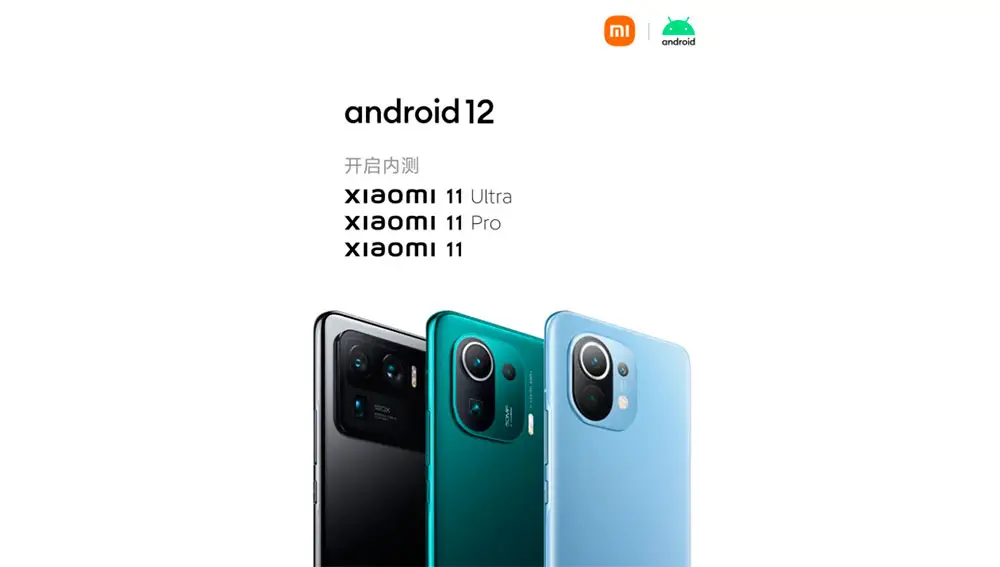 Actualización a Android 12 de los Xiaomi Mi 11