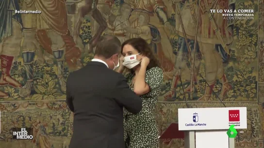 Vídeo manipulado - "Ha habido algo que me ha llamado de ti": El flirteo de García-Page con Ayuso tras las mascarillas Vídeo manipulado - "Ha habido algo que me ha llamado de ti": El flirteo de García-Page con Ayuso tras las mascarillas