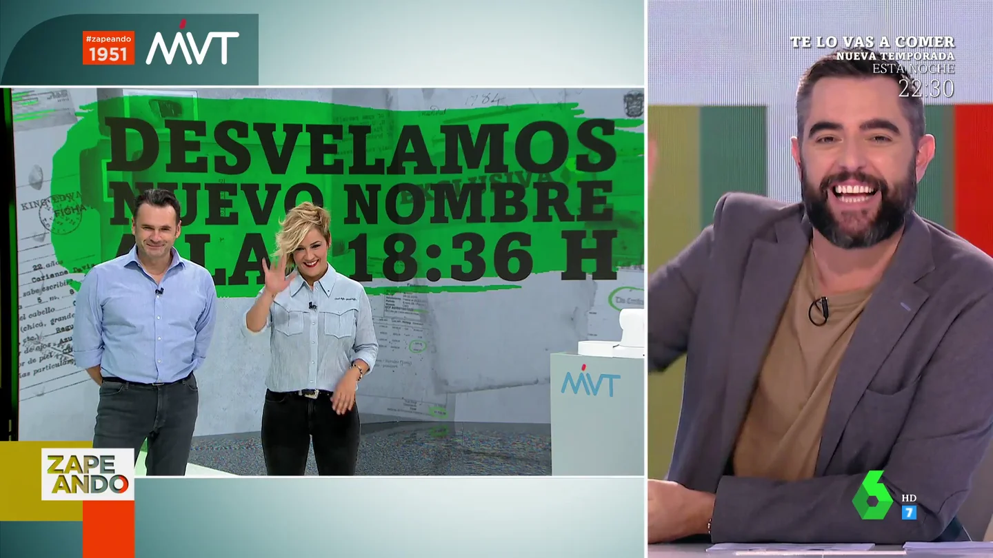 La reacción de Cristina Pardo e Iñaki López cuando Dani Mateo les dice que parecen dos Mossos d'Esquadra La reacción de Cristina Pardo e Iñaki López cuando Dani Mateo les dice que parecen dos Mossos d'Esquadra