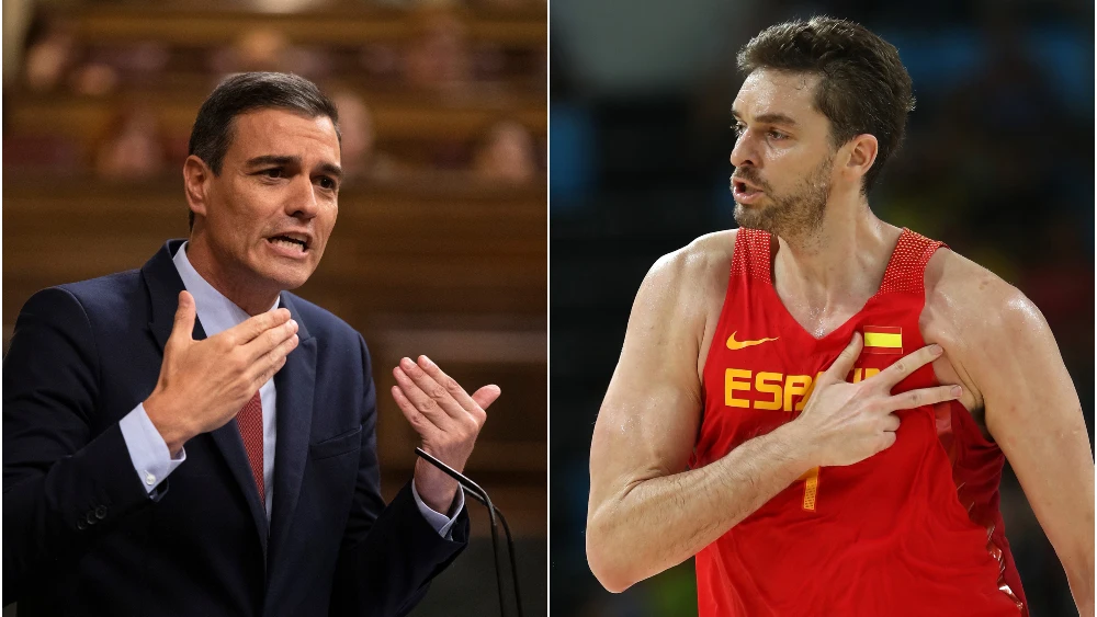 Pedro Sánchez y Pau Gasol