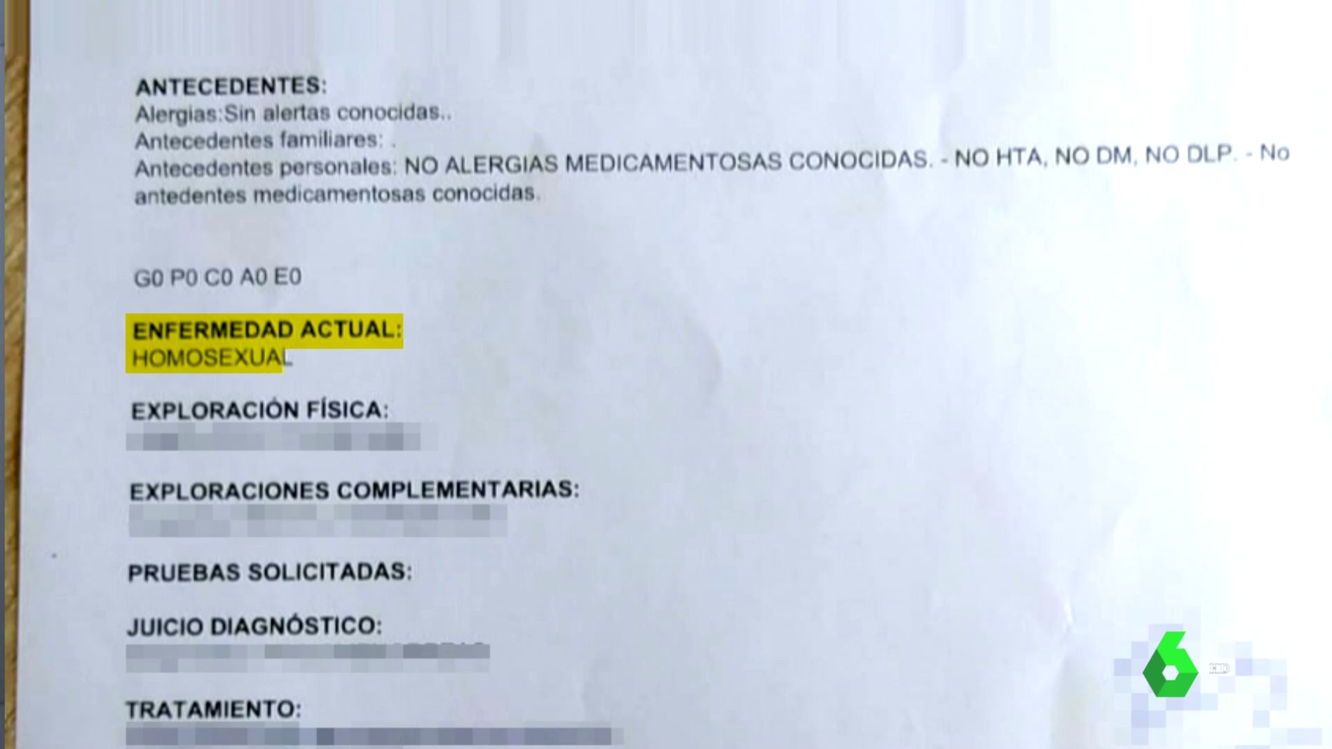 Un ginecólogo diagnostica como enfermedad la homosexualidad de una paciente  de 19 años