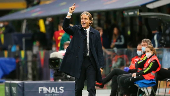 Roberto Mancini, durante un partido Roberto Mancini, durante un partido