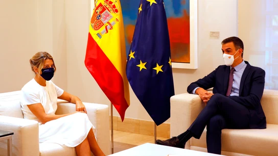 Yolanda Díaz y Pedro Sánchez, antes del Consejo de Ministros Yolanda Díaz y Pedro Sánchez, antes del Consejo de Ministros