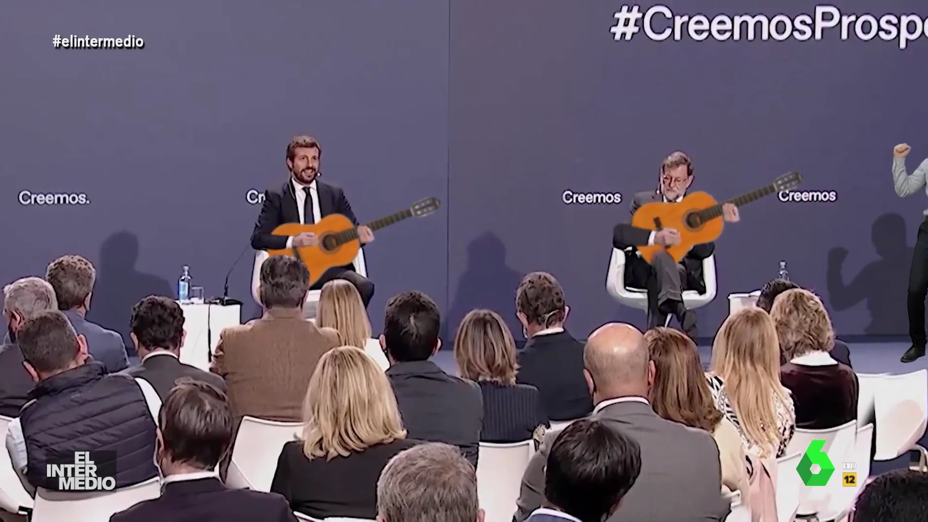 Vídeo manipulado - Casado y Rajoy sorprenden tocando la guitarra al ritmo de 'Bamboleo'