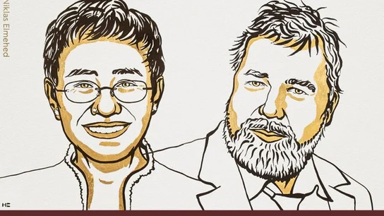 Los periodistas Maria Ressa y Dmitry Muratov, ganadores del Premio Nobel de la Paz 2021 Los periodistas Maria Ressa y Dmitry Muratov, ganadores del Premio Nobel de la Paz 2021