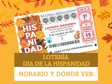 Horario y dónde ver el Sorteo Extraordinario de Lotería Nacional del Día de la Hispanidad