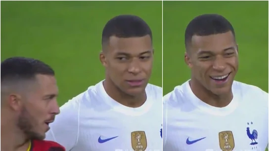 ¿Qué le dijo Hazard a Mbappé para que Kylian se 'partiera' de risa? ¿Qué le dijo Hazard a Mbappé para que Kylian se 'partiera' de risa?